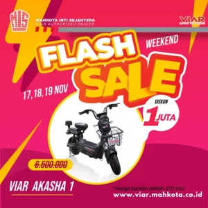 Flash Sale VIAR Akasha 1, Viar Mahkota, MIS, Jakarta, Depok, Tangerang, Serang, Cilegon. Mahkota Inti Sejahtera